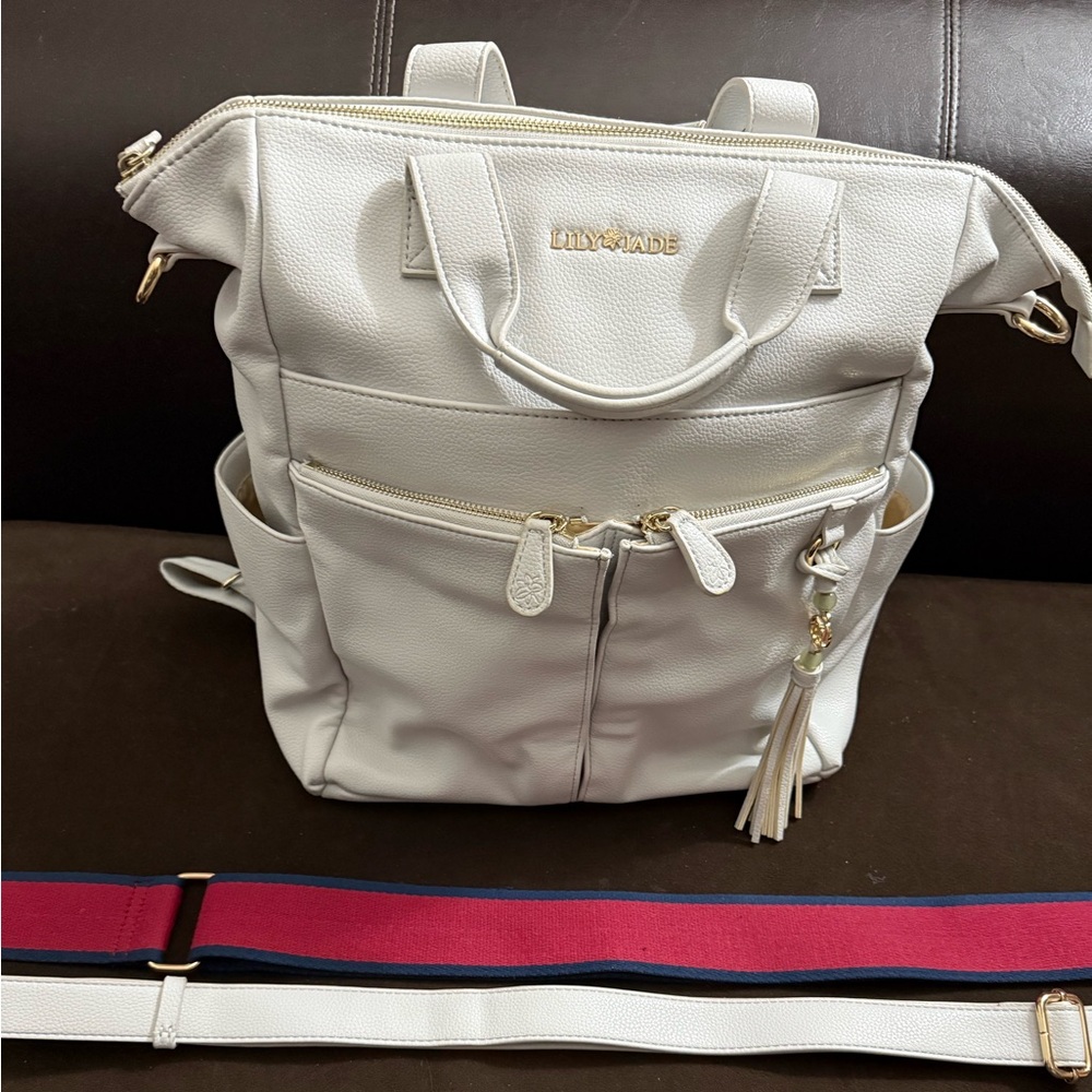 Lily Jade Caroline Convertible Backpack Diaper Bag STONE